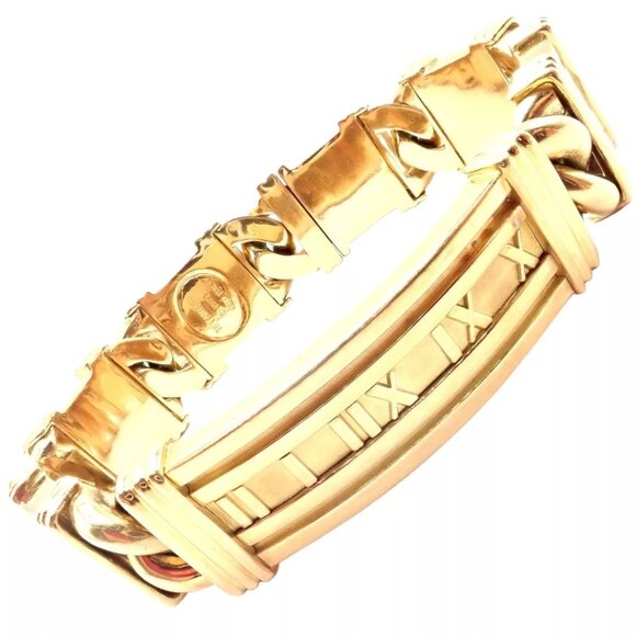 Tiffany & Co. Jewelry - Vintage! Authentic Tiffany & Co Atlas 18k Yellow Gold Link Bracelet 1995
